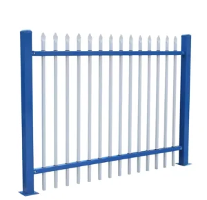 Spear Point Zinc Alloy Steel Garden Fence, Anti-Rust Wrought Iron Style Railing, Park and School Perimeter Barrier