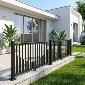 Spear Top Aluminum Tubular Metal Fence Panels Powder Coated Security Fencing for Garden Yard