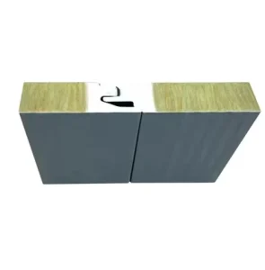 Special Insulation Metal Exterior Wall Panel with Polyurethane Edge Sealing and Rock Wool Core Fire Resistant & Water Resistant