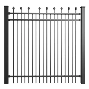 Spiked Galvanized Steel Fence Panels Outdoor Security Rustproof Zinc Coated for Residential Boundary Protection