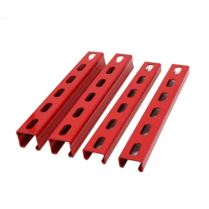 Spray Powder Coated Galvanized 41×41 Perforated C Channel Steel Strut for Solar System Apartment & Villa Use Anti Corrosion