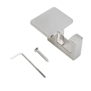 Square Back Hook – Satin Nickel