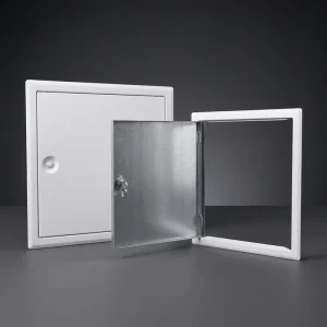 Square Galvanized Steel White Powder Coated Cam Lock Metal Ceiling Access Panel Door