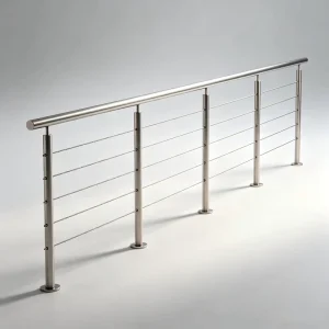 Square Post Top Mounted Matt Black Cable Railing