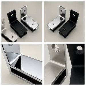 Square Profile Stainless Steel Duplex 2205 Friction Fit Glass to Wall Offset Fixed Clamp for Modern Frameless Railings