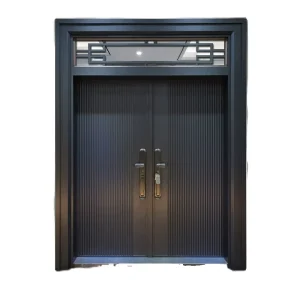 Stable Supply Double Door Self Built House Country Villa Side Opening Aluminum Alloy Anti Theft Entrance Door Cast Aluminum