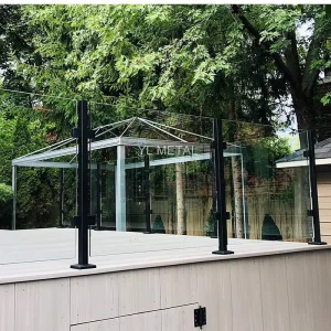 Stainless Balustrade Post Outdoor Indoor Handrail Baluster Balcony Deck Glass Railing