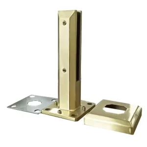 Stainless Steel 2205 Square Deck Mount DIY Rust Resistant Glass Spigot for 12mm Glass Panel No Holes