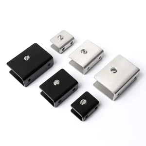 Stainless Steel Glass Clip Bracket Fixing Accessories Clamp Shelf Board Clip Fixing Clip Semicircular Square Glass Support