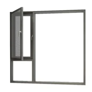 Stainless Steel Postmodern Anti Theft Guardrail Indoor Floor Glass Balcony Ventilation Casement Window