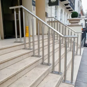 Stainless Steel Railing with Stair Handrail Custom 304 316 Outdoor Staircase Railing Polished for Indoor Entrance Balcony