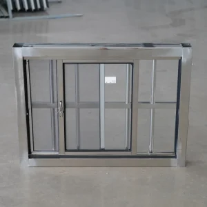 Stainless Steel Security Windows Customized Sliding Glass Window with Security Bar