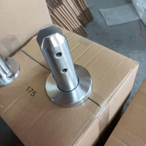 Stainless Steel Square Base Glass Spigot for Outdoor Deck Stair Railings