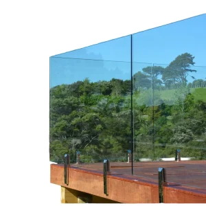 Stainless Steel Staircase Glass Balustrade Spigot Floor Mounted Railing for Office Buildings