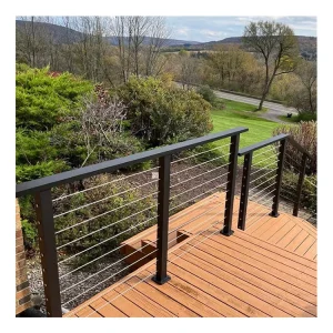 Stainless Steel Surface Mount Cable Railing Posts Easy-to-Install Components