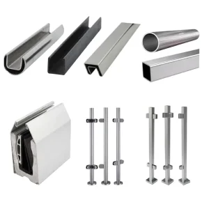 Stainless Steel Top Railing Accessories For Glass Railing Balustrade Handrail System For Balcony Deck Pool