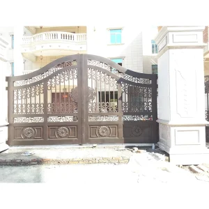 Stainless Steel Wheeling Retractable Security Gate with Small Door