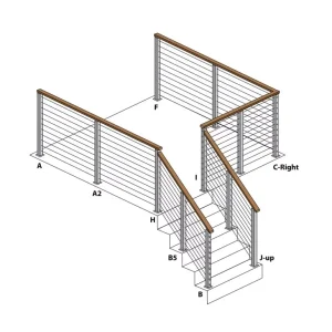 Stainless Steel Wire Fitting for Deck Cable Railing System