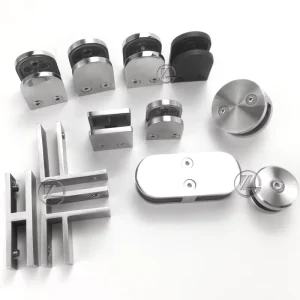 Stair Outdoor Balcony Railing Balustrade Fittings Glass Clamps Stainless Steel 316 Clear Satin/Mirror