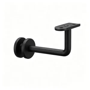 Stair Railing Hardware Fitting Accessories Modern Black Stainless Steel 304 316 Glass Balustrade Brackets for Handrails