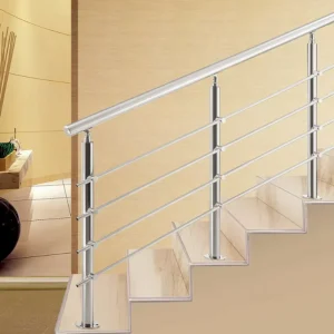Stair Railing Security Balustrades Aluminum Metal Frame Round Stainless Steel Staircase Railing