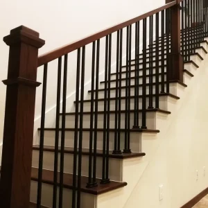 Stair Railings Simple Handrails Baluster Staircase Balustrades Design Metal Modern Villa Home Wall Pipe Railing Customized Size