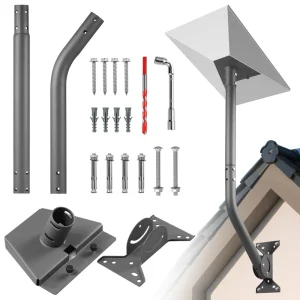 Starlink Standard Gen 3 Wall Pole Mount Kit Carbon Steel Fixed Pipe Adapter High Load Capacity for Outdoor Installation OEM/ODM