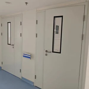 Steel Automatic Sliding Airtight Door Frame Commercial Hospital Workshop Warehouse Thermal Insulation Antibacterial