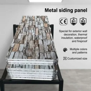 Steel Carved PU Foam Fireproof Eco Friendly Exterior Siding for Bathroom Building Renovation Villa Construction Cold Rooms