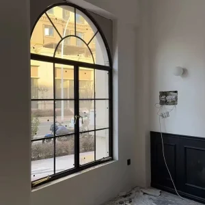 Steel Casement Window Custom Black Victorian Style Modern Design Horizontal Slim Frame Thermal Outdoor