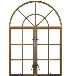 Steel Custom Shaped Horizontal Secure Windows Factory Manufacturer Custom Designs Modern French Lattice Thermal-Break Profile