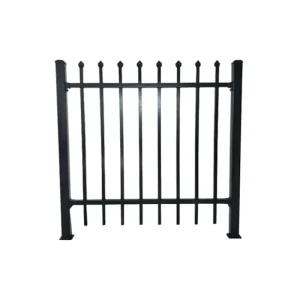 Steel Fence Panels Heavy-Duty Zinc Alloy Picket Fence for Villa Garden Community Security