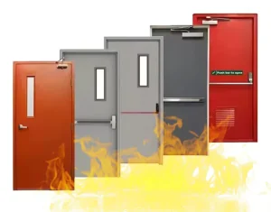 Steel Fireproof Metal Door for Metal Entrance with Detachable Frame with 20 90 Minute Fire Resistance