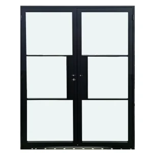 Steel Glass Doors Metal Frames Commercial Iron Grill Casement Door