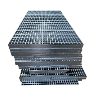 Steel Grating Stair Treads Anti Corrosion Electroplated Industrial Plant Flooring Low MOQ