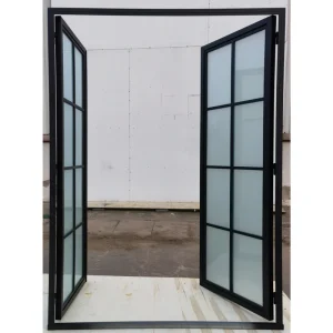 Steel Modern French Picture Window Iron Interior Glass Metal Door Steel Casement Door and Window