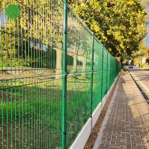 Steel Outdoor Villa Fence Panels 3D Pressure-Treated UV Chemical-Resistant