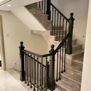 Steel Railings Indoor Balusters Decorative Forged Steel Staircase Railings For Stairs