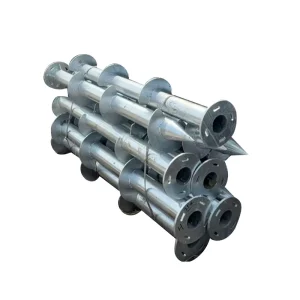 Steel Structure Building Heavy Hot Dip Galvanized Welding Ground Screw Helical Pile Earth Anchor Cutting Workshop Warehouse