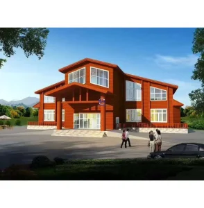 Steel Structure Building Light Steel Keel Cement Fiber Board Wall Welding Galvanized Light Steel Frame 50+ Years Life