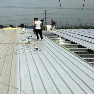 Steel Structure Rooftop Heat Insulated TPO Metal Roof Panel 1.8mm 2.1mm 2.4mm TPO Coated Metal Roof Tile Price