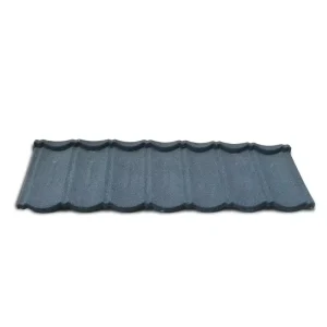 Stone Coated 0.4mm Black Color Stone Coated Metal Roof Tile Sheet Steel Roofing Materials