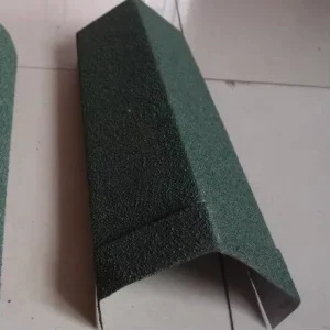 Stone Coated Metal Roof Tile Accessories Modern Villa Angle Ridge Cap 1000pcs 2000mm Length 2kg Weight