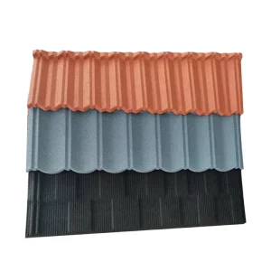 Stone Coated Metal Roof Tile Colorful Stone Coated Steel Roofing Sheet for Building Material Villa House