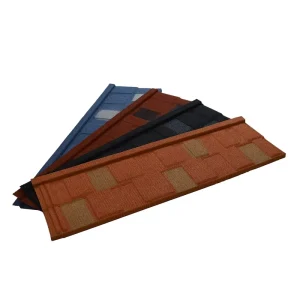 Stone Coated Metal Roof Tiles Durable Weatherproof Roof Tiles for Residential Villa Construction