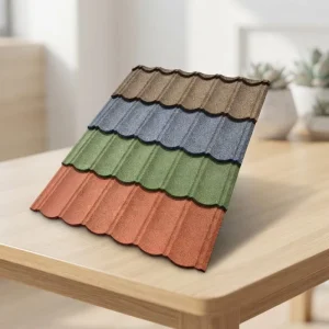 Stone Coated Metal Roof Tiles Heat Resistant for Hotel School & Villa Modern Design Guangzhou CN