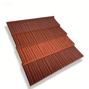 Stone Coated Metal Roofing Sheet Anti Corrosion Weatherproof Roof Tile Steel Construction Material Supply