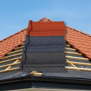 Stone Metal Roofing Panel Anti Rust Roofing Material for Villa House Stone Coated Metal Roof Tile