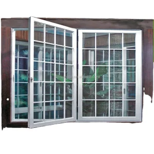 Strong Iron Window Grill Design with Tempered Glass