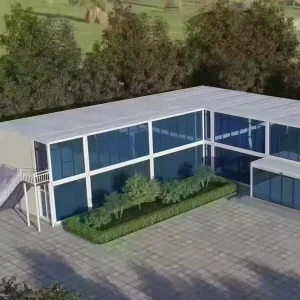 Structural Steel Flat Pack Container Building System with Breathable Design for Gym Hotel Park and Villa Construction